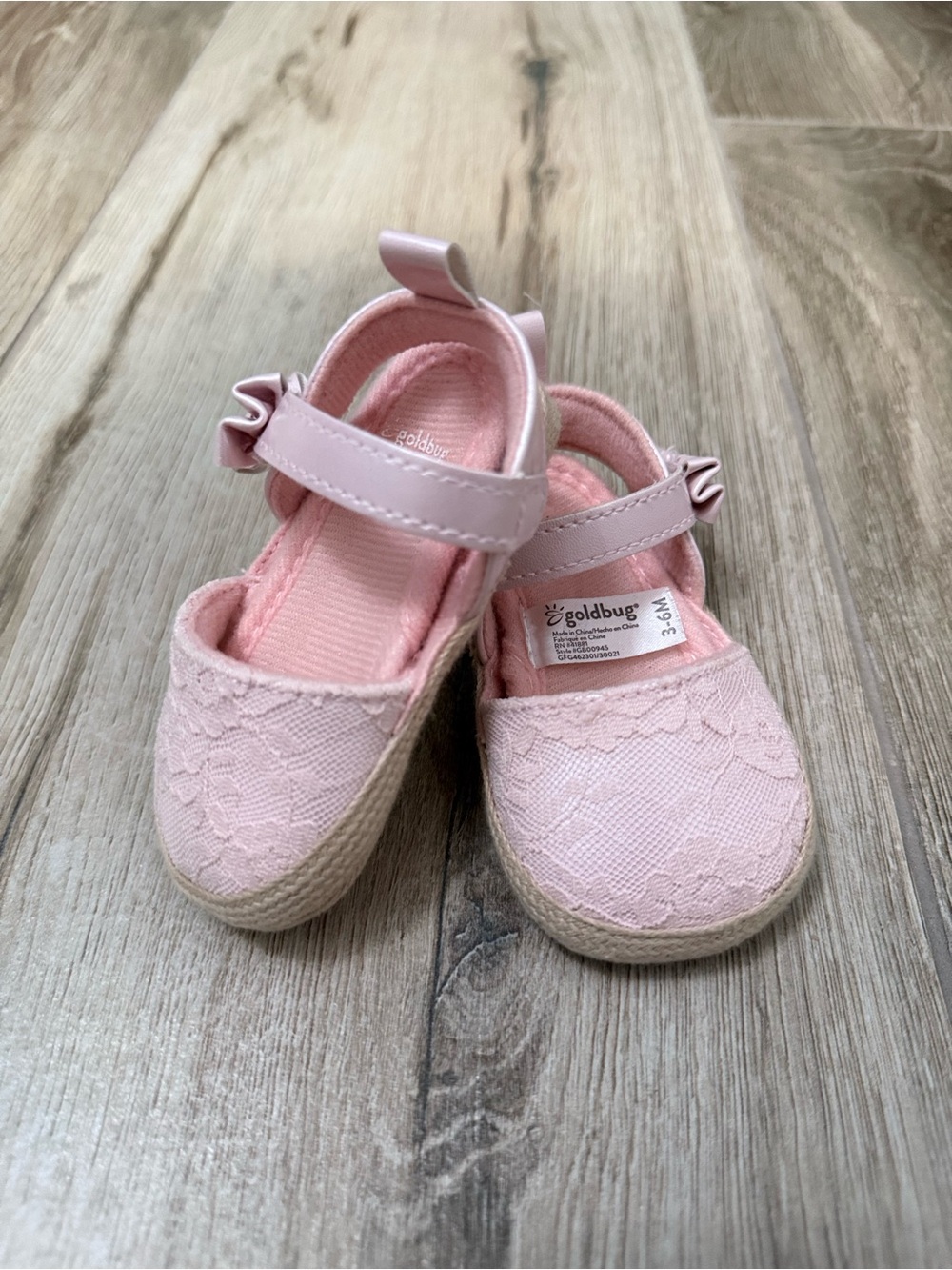 Pink Lace Mary Jane Shoes for Kids size 2 or 3-6 months